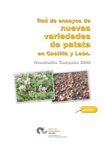 Red de ensayos de nuevas variedades de patata. Resultados campaña 2009