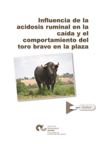Influencia de la acidosis ruminal en la caída y el comportamiento del toro bravo en la plaza